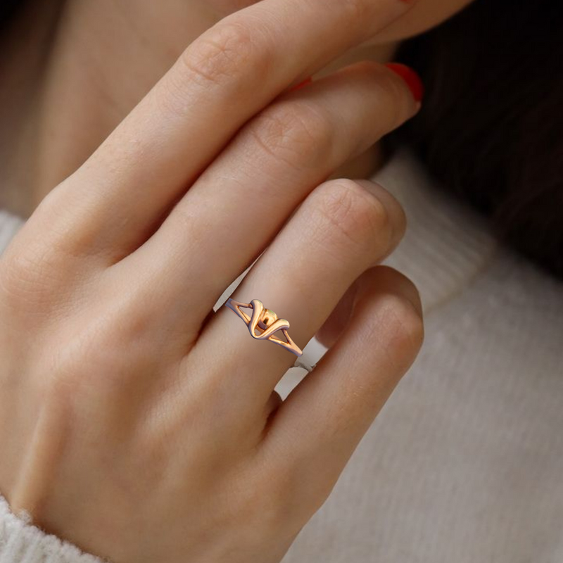 Rose Gold Plated 92.5% Sterling Silver Ring - Anjoriya Jewels