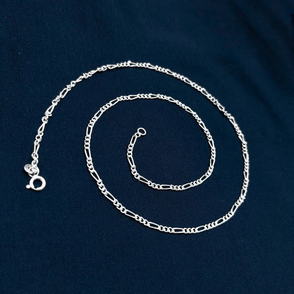 92.5% Sterling Silver Figaro Link Chain - Anjoriya Jewels