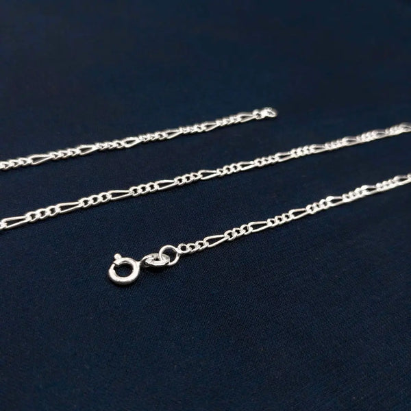 92.5% Sterling Silver Figaro Link Chain - Anjoriya Jewels