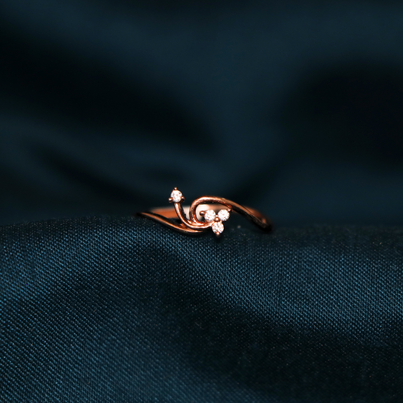 Rose Gold Plated 92.5% Sterling Silver Ring - Anjoriya Jewels