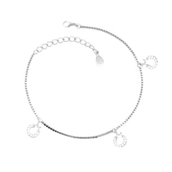 Swarovski M Charm Silver Bracelet - Anjoriya Jewels