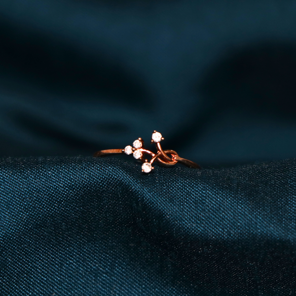 Rose Gold Plated 92.5% Sterling Silver Ring - Anjoriya Jewels