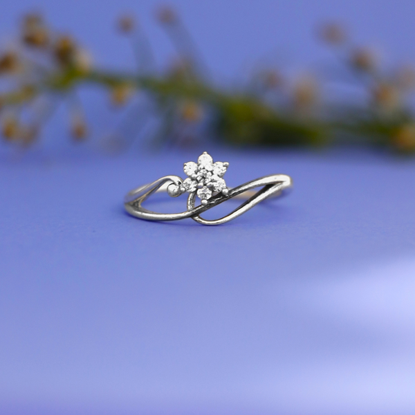 Floral Classic 92.5% Sterling Silver Ring - Anjoriya Jewels