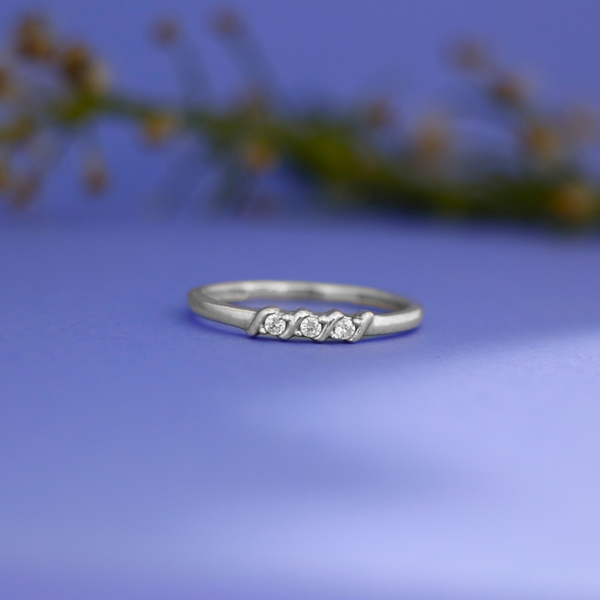 Dainty Stackable 92.5 % Sterling Silver Ring - Anjoriya Jewels