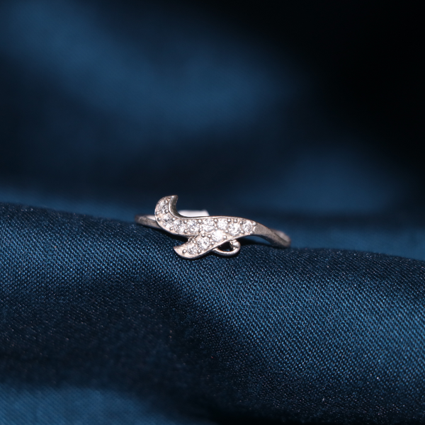 Minimalist Leaf  92.5 % Sterling Silver Ring - Anjoriya Jewels