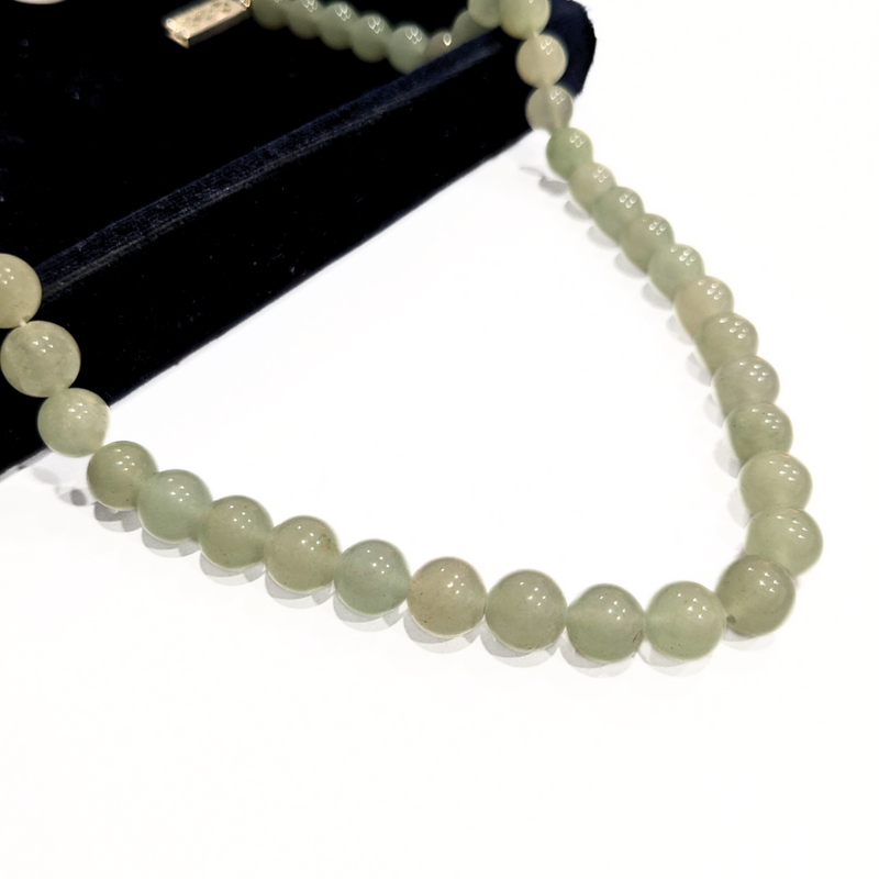 Natural Gemstone 1-Line Stone Mala - 15 Inches Necklace - Anjoriya Jewels