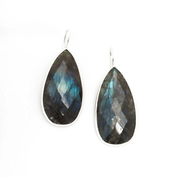 Labradorite Teardrop Earrings - Anjoriya Jewels