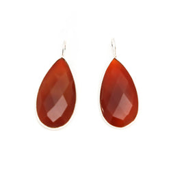 Red Onyx Teardrop Earrings - Anjoriya Jewels