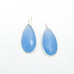 Chalcedony Teardrop Earrings - Anjoriya Jewels