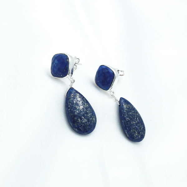 Lapis Lazuli Drop Earring - Anjoriya Jewels